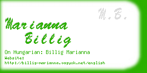 marianna billig business card